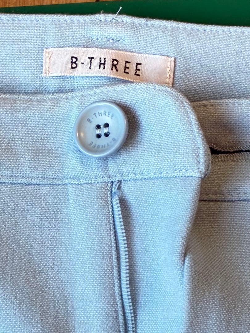 B-THREE ミルキーダブルウォーム　ストレートパンツ　パウダーブルー