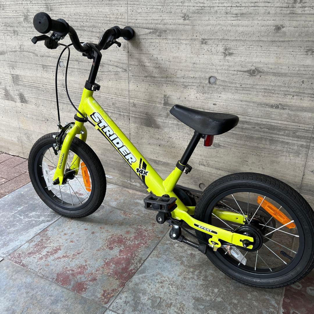 ※rie7030【直接取引限定STRIDER 14xキッズバイク イエロー