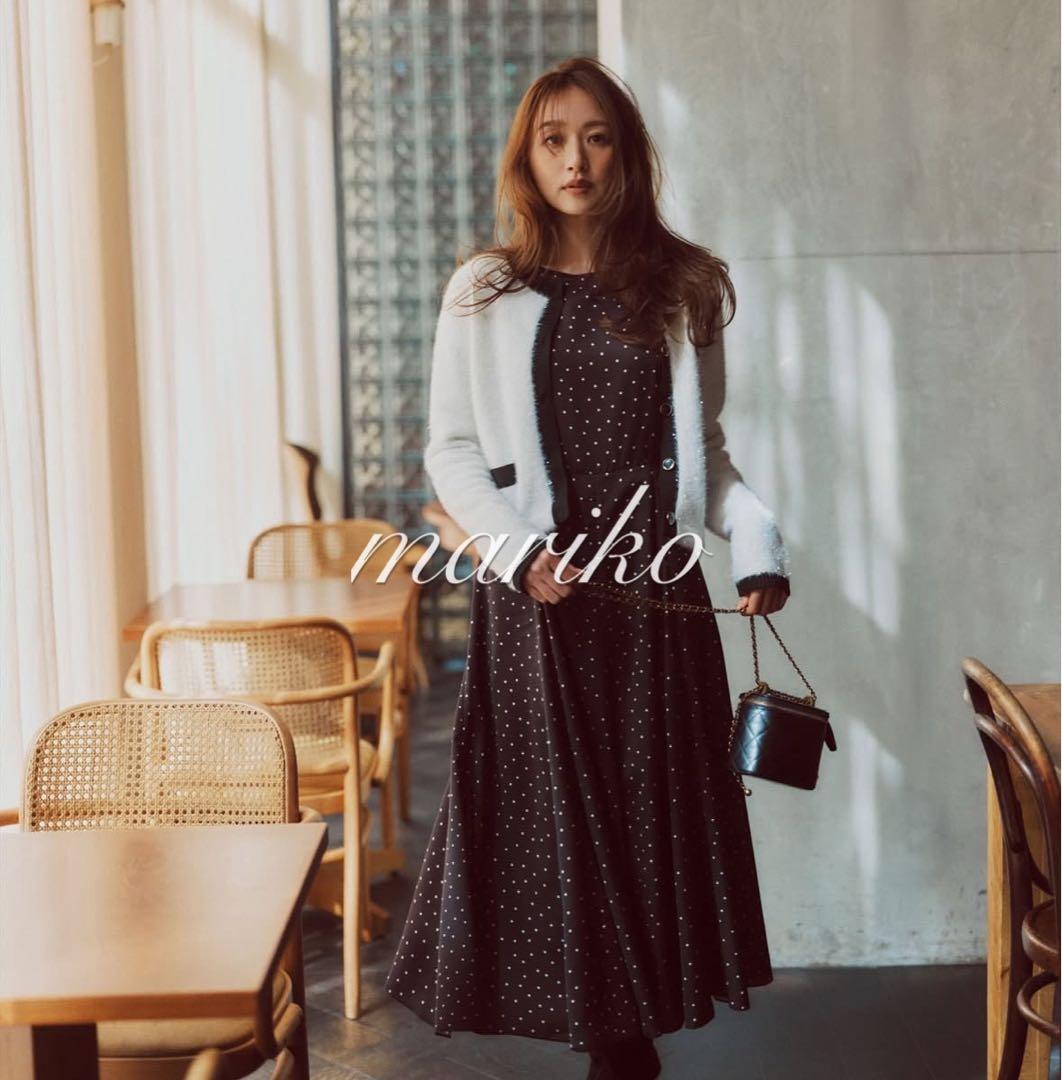 新品★ジャスグリッティー キラキラフェザーカーディガン　アプワイザーリッシェ