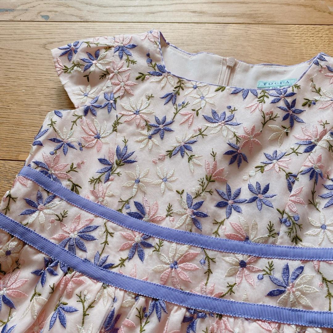 新品　トッカバンビーニ　ワンピース　ドレス　半袖　花柄　6475