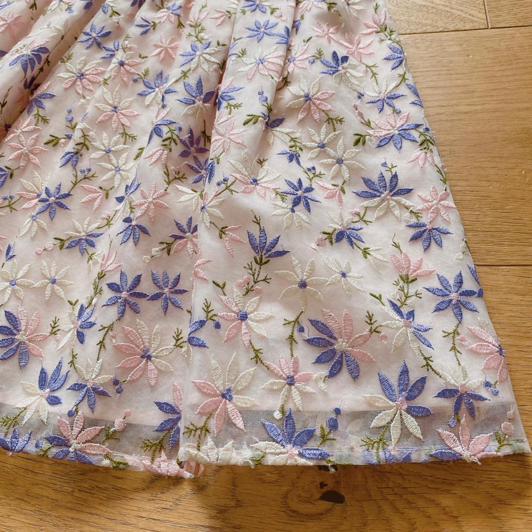 新品　トッカバンビーニ　ワンピース　ドレス　半袖　花柄　6475