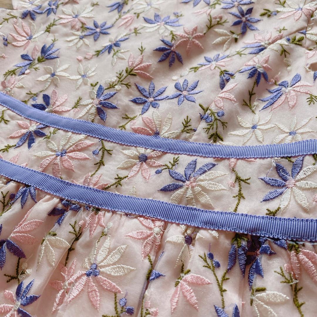 新品　トッカバンビーニ　ワンピース　ドレス　半袖　花柄　6475