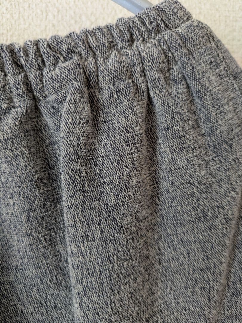 うなぎの寝床 久留米絣のもんぺ 綿モール(無地)　グレー