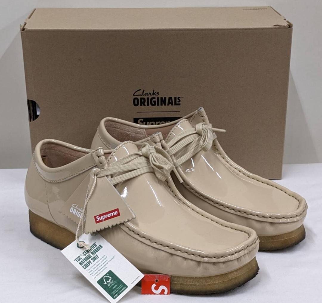 シュプリーム×クラークス/ワラビー/コラボ/箱付き/エナメル仕様/ローファー