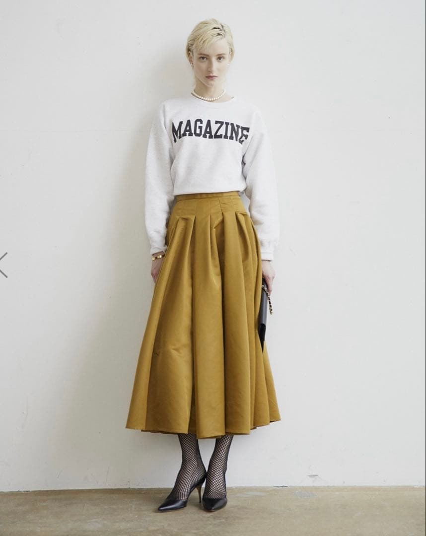 新品未使用タグ付き★サードマガジン　ボクシーロゴスウェット　杢グレー