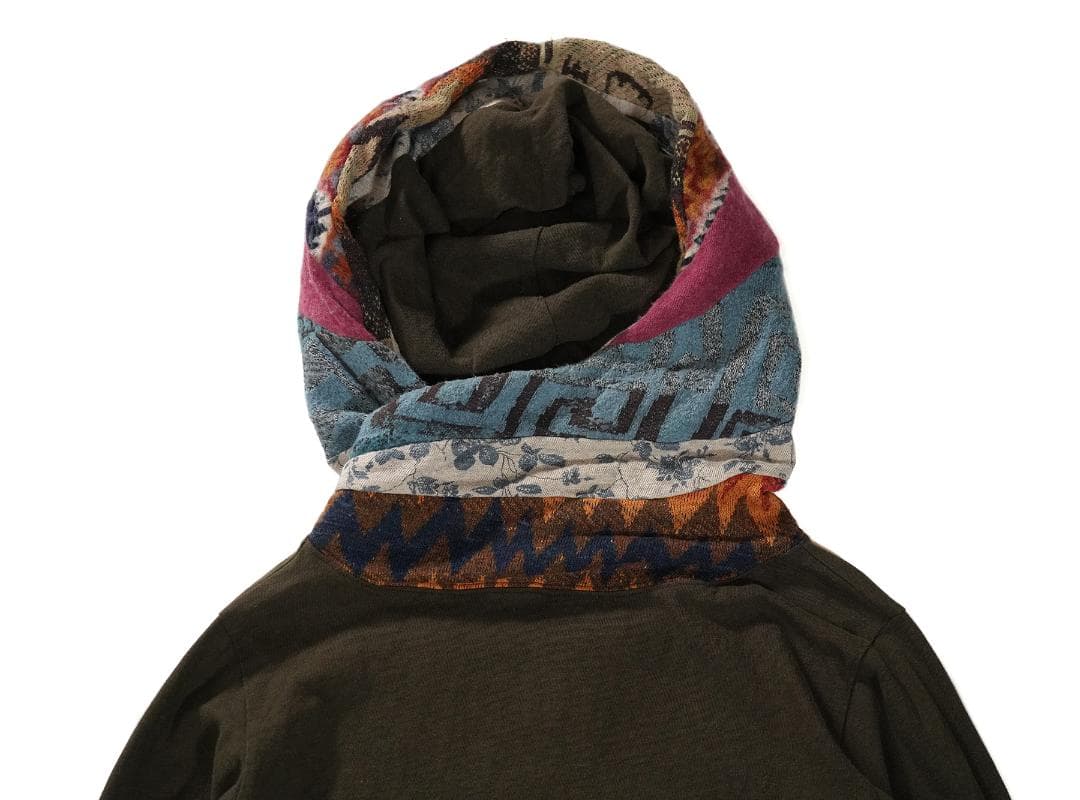 KAPITAL ヒッピー パッチワーク フード カットソー 0サイズ XS