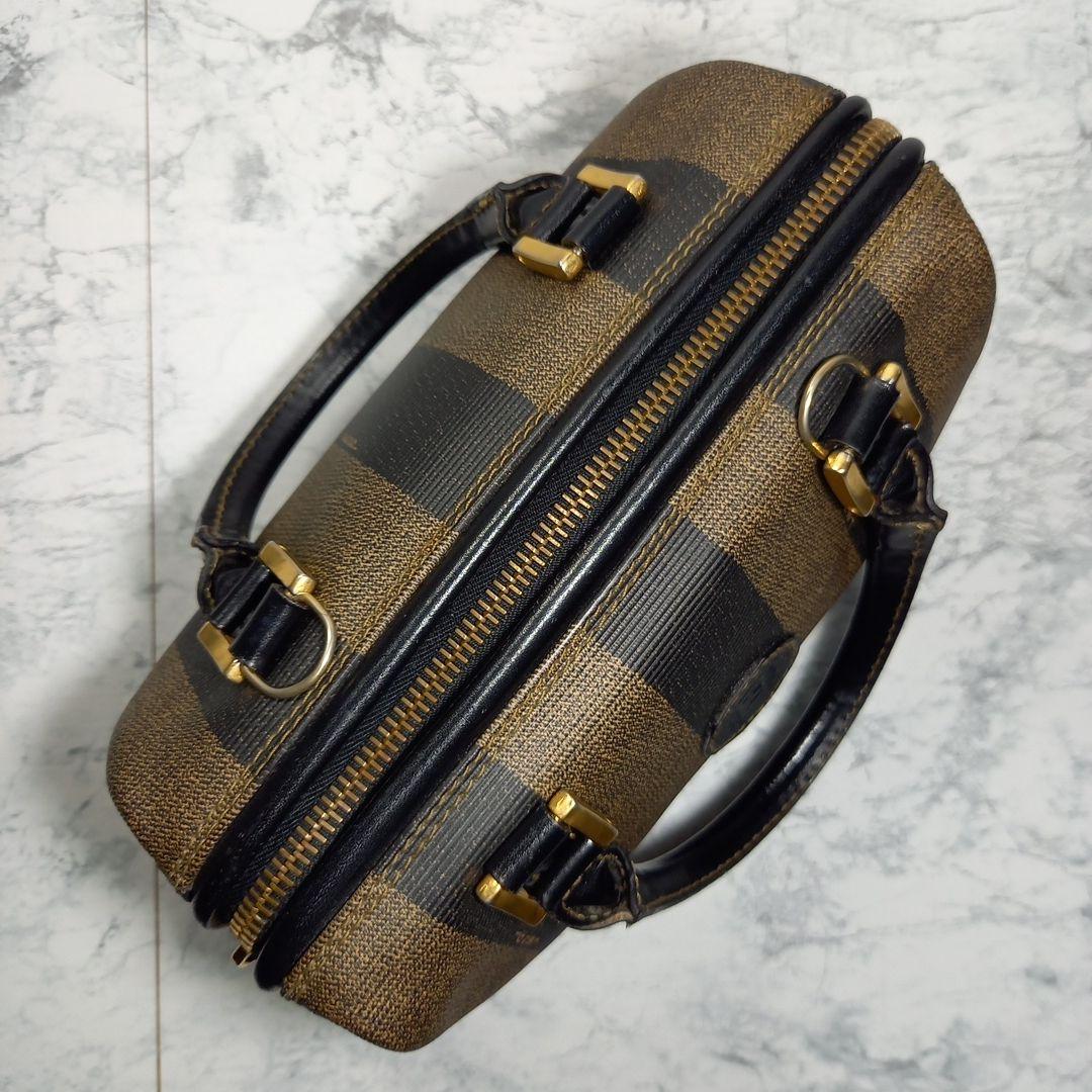 FENDI　フェンディ　ペカン柄　ミニボストンバッグ　ハンドバッグ