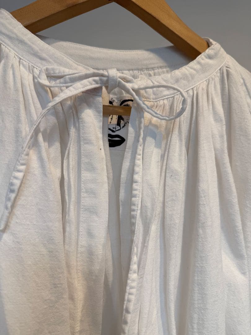 中目黒 古着屋 h アッシュリメイクチャーチドレスホワイト ロングスリーブ