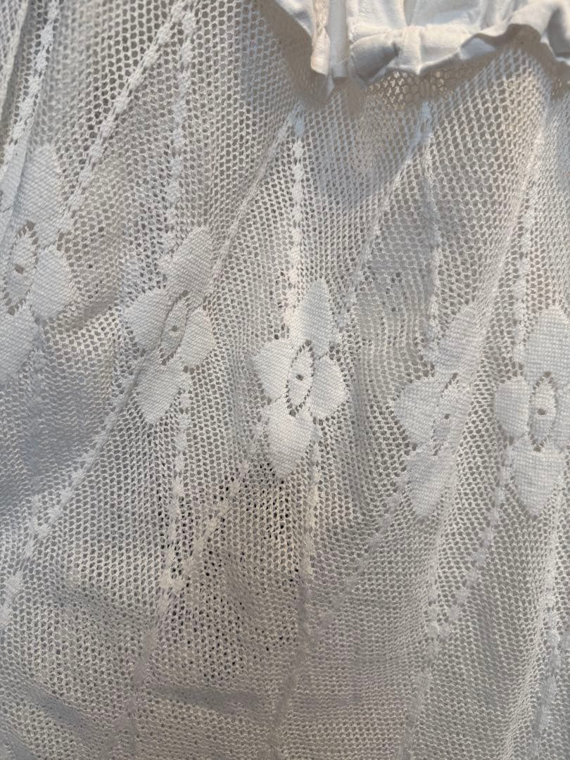 中目黒 古着屋 h アッシュリメイクチャーチドレスホワイト ロングスリーブ