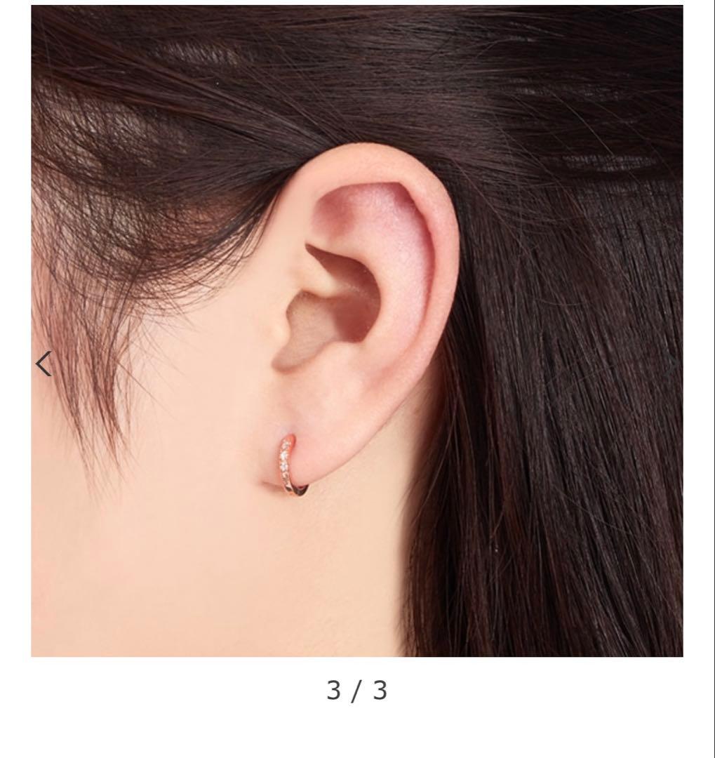 [片耳のみ］ジュエリーツツミ k10 ダイヤモンドピアス