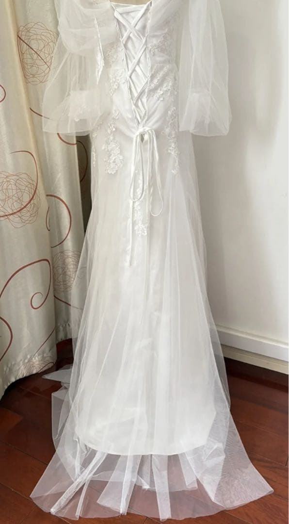 オフショルダー ウェディングドレス【着用画あり】値下げ交渉OK