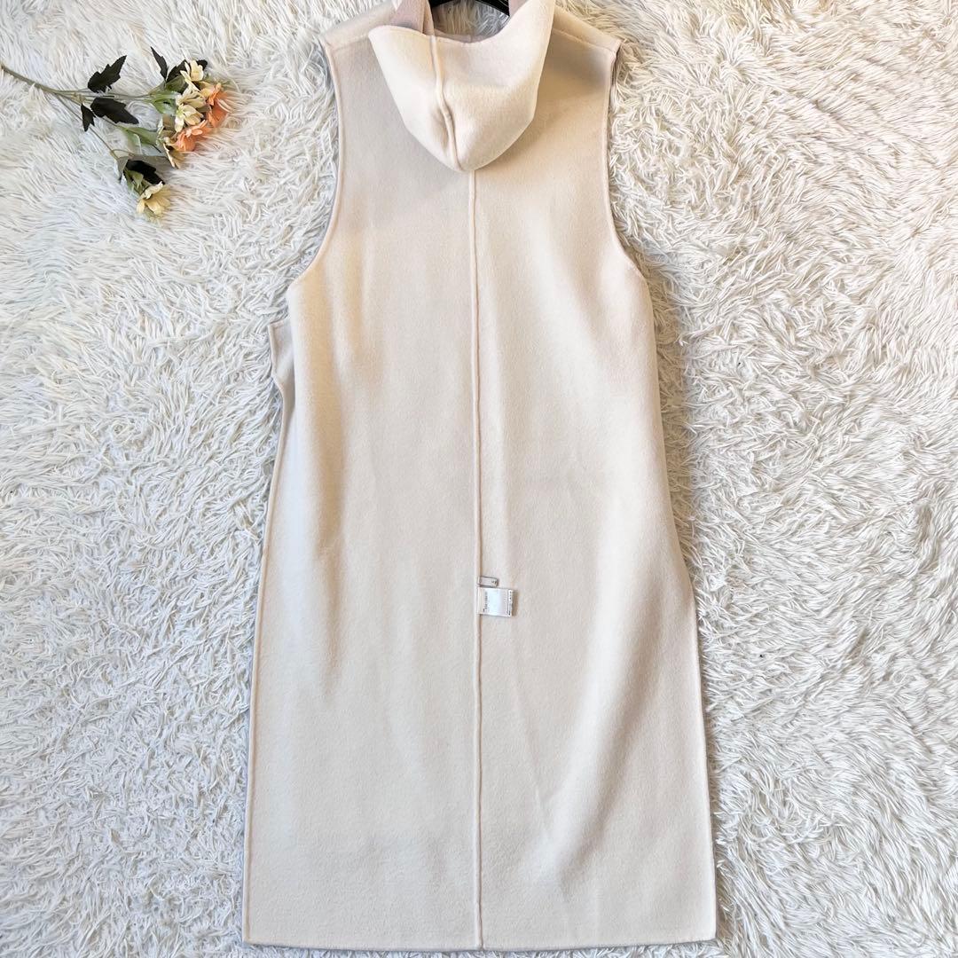 LE PHIL ルフィル フード 付ウール シルク リバー ロング ジレ