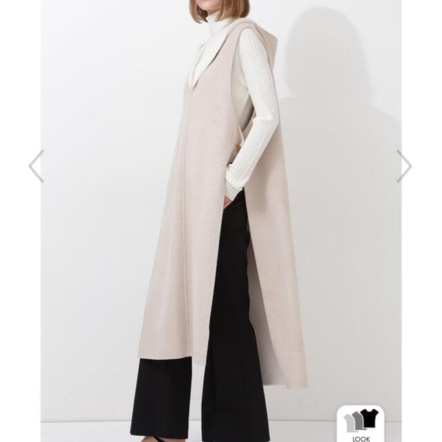 LE PHIL ルフィル フード 付ウール シルク リバー ロング ジレ