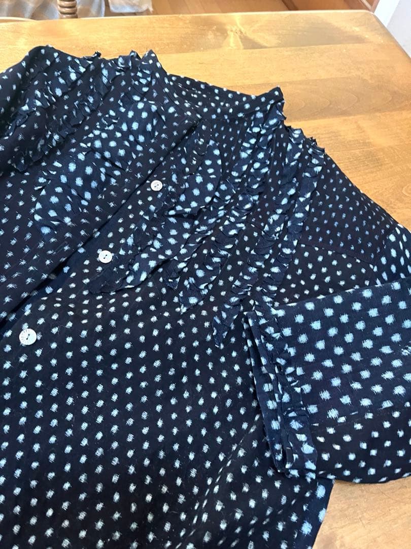 古布リメイク　雪ん子　あられ　チュニック　プルオーバー　七分袖　ハンドメイド