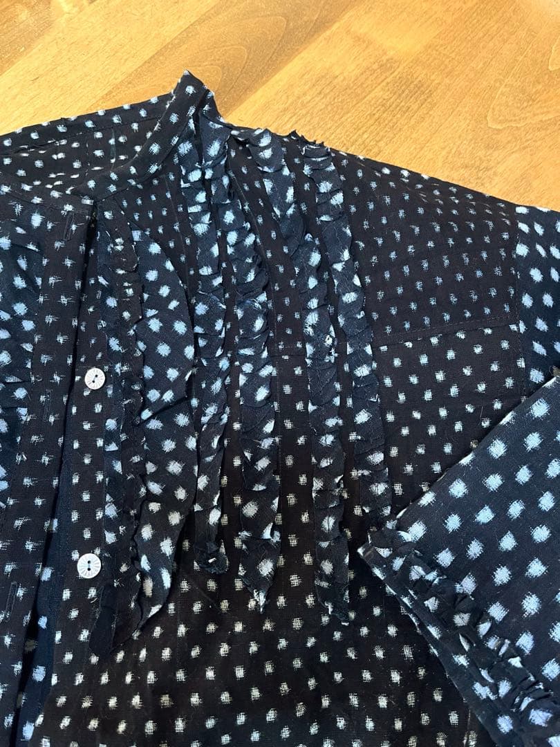 古布リメイク　雪ん子　あられ　チュニック　プルオーバー　七分袖　ハンドメイド