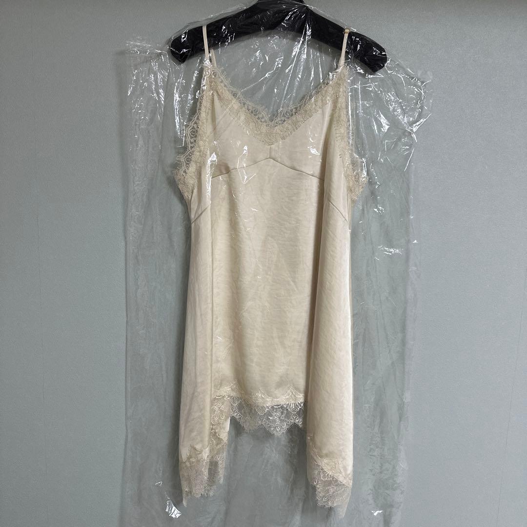 【新品未使用】ラウンジドレス　レースキャミ　アイボリー