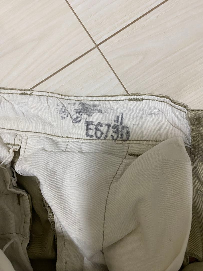 【50s】ARMY 45カーキ ミリタリー チノ 31×31