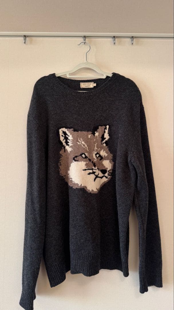 Maison Kitsune メゾン キツネ フォックスヘッド セーター XL