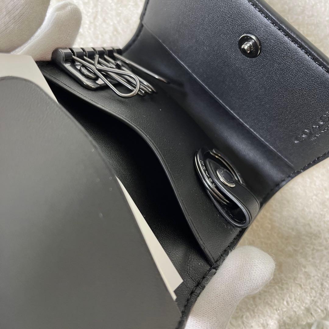 新品未使用　COACH キーケース　キーリング　シグネチャー　5連　保存袋付き