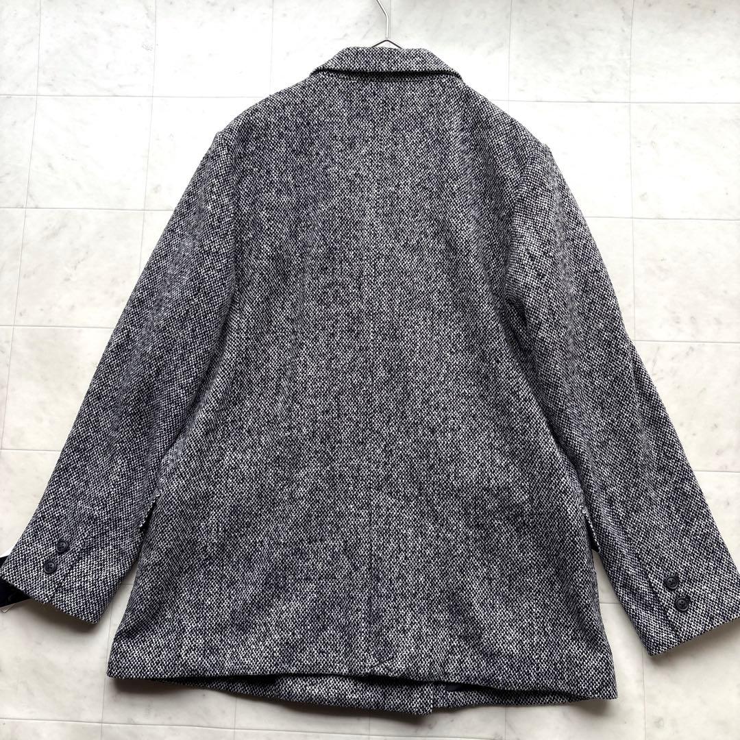 ノーク 未使用品 ネップツイードジャケット 白黒 Mサイズ 羽織り ダブル