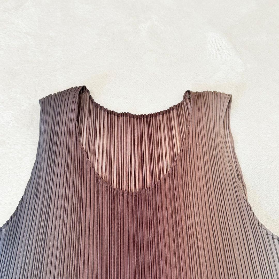 美品✨PLEATS PLEASE グラデーション　チュニック　ノースリーブ