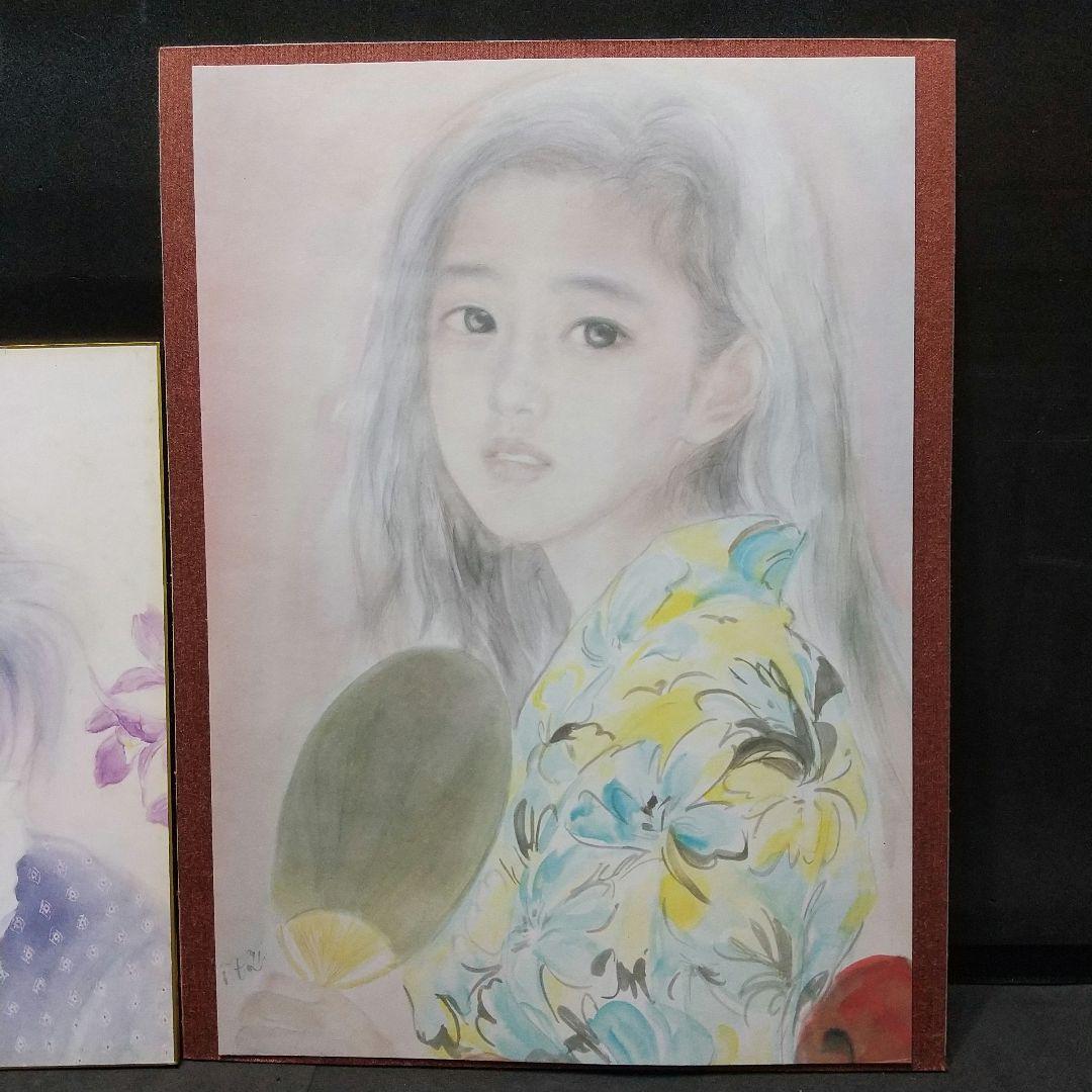❗️緊急値下げ❗️おおた慶文 少女 水彩画 原画 サイン有り 複製画 と二点