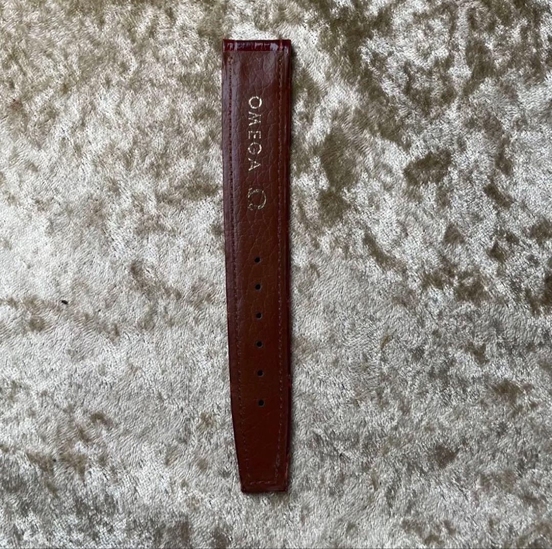 ヴィンテージ オメガ クロコダイルレザーベルト ボルドーブラウン 純正尾錠付き