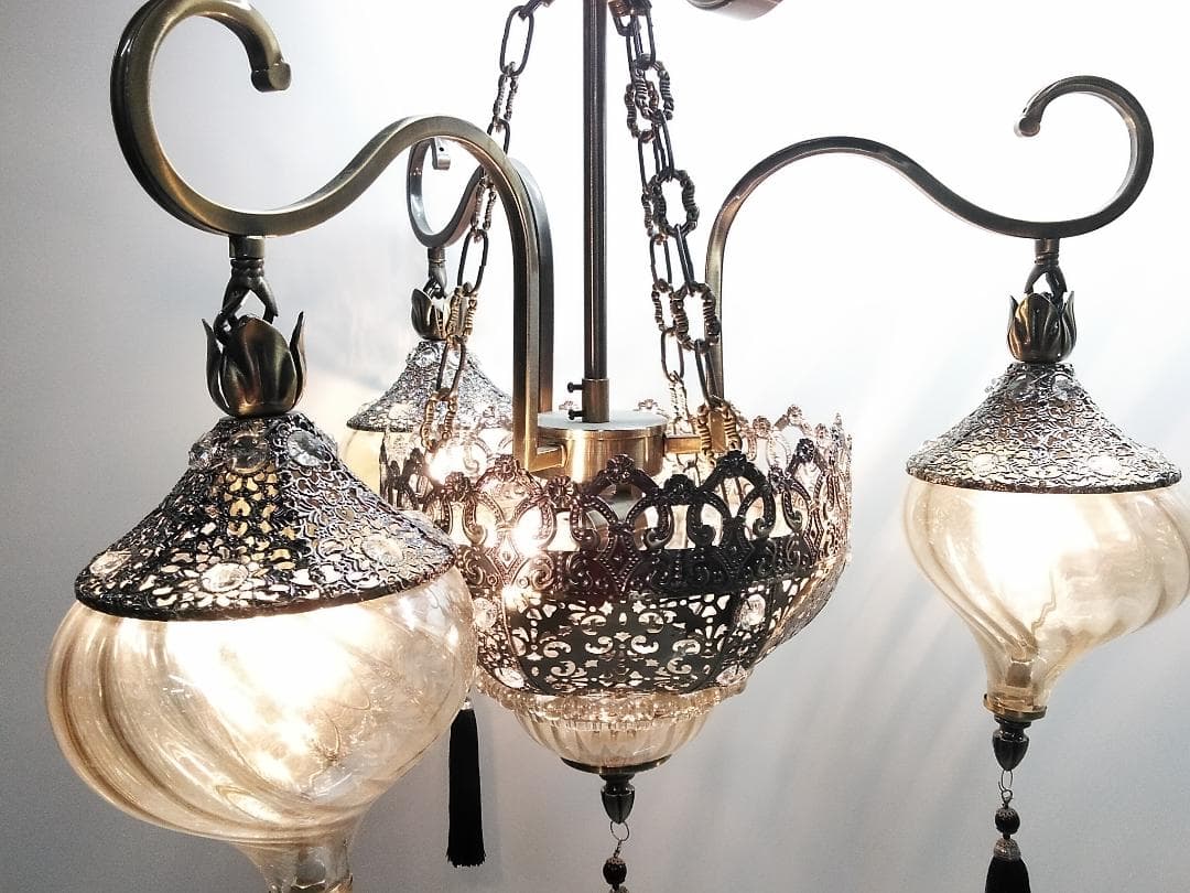 大塚家具 IDC シャンデリア IDE-HAREM/5 イタリア製 モロッコ調★