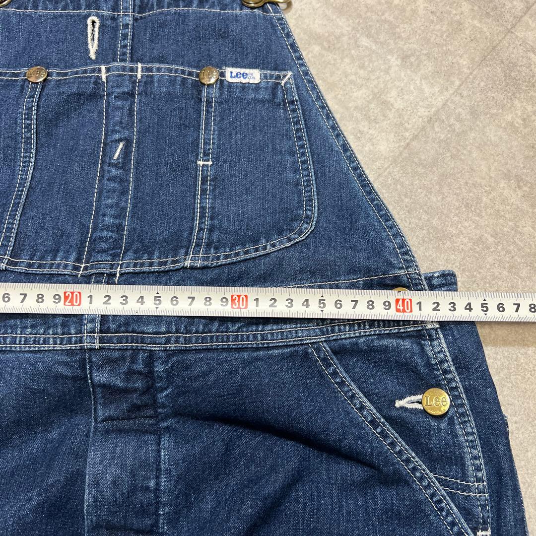 90s LEE リー オーバーオール デニム 濃紺 32 33 ルーズ