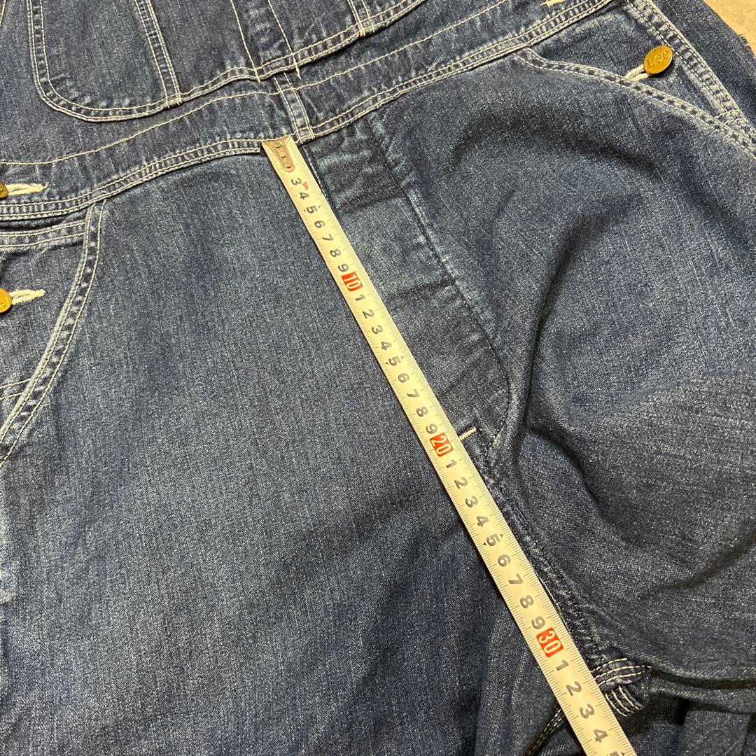 90s LEE リー オーバーオール デニム 濃紺 32 33 ルーズ