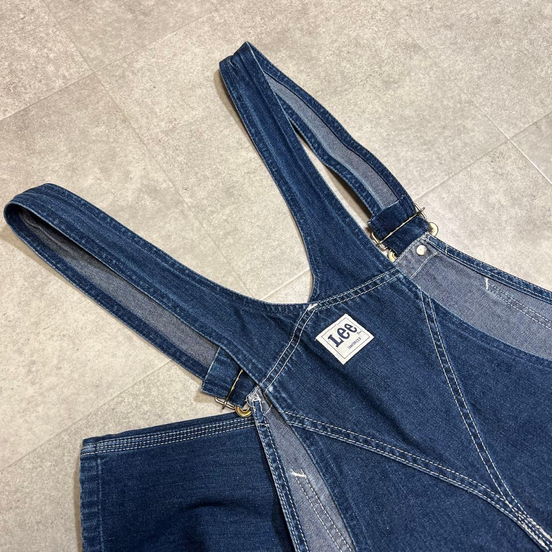 90s LEE リー オーバーオール デニム 濃紺 32 33 ルーズ