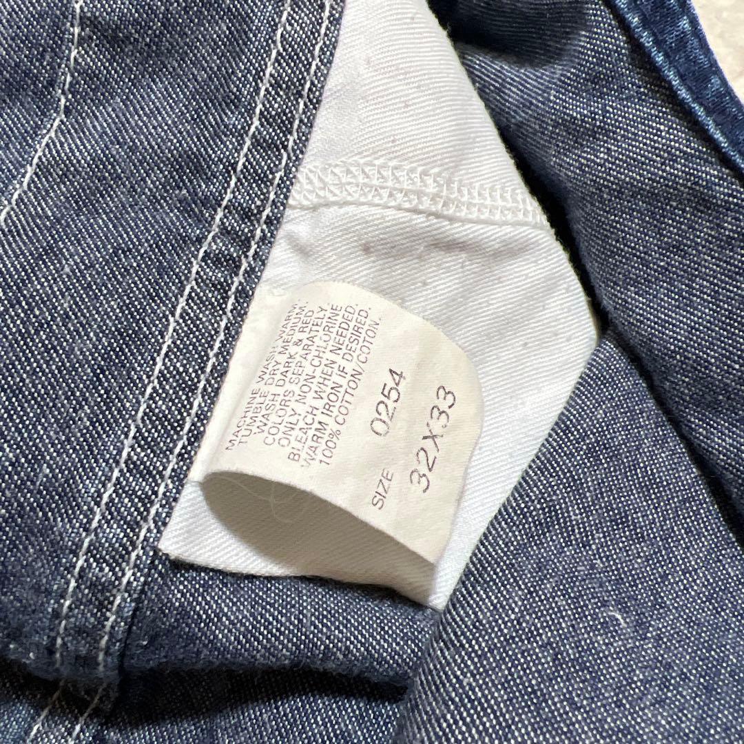 90s LEE リー オーバーオール デニム 濃紺 32 33 ルーズ