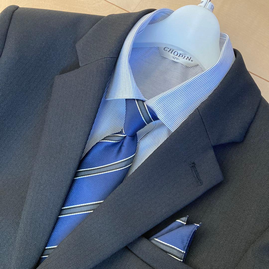 CHOPIN　ショパン　スーツ　卒業式　男の子 黒　ブラック　170cm