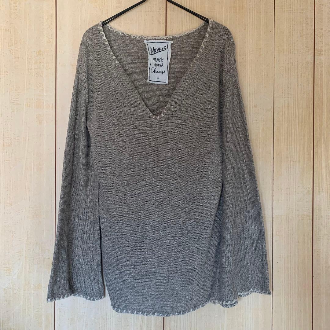 nowos 綿麻ニットチュニック