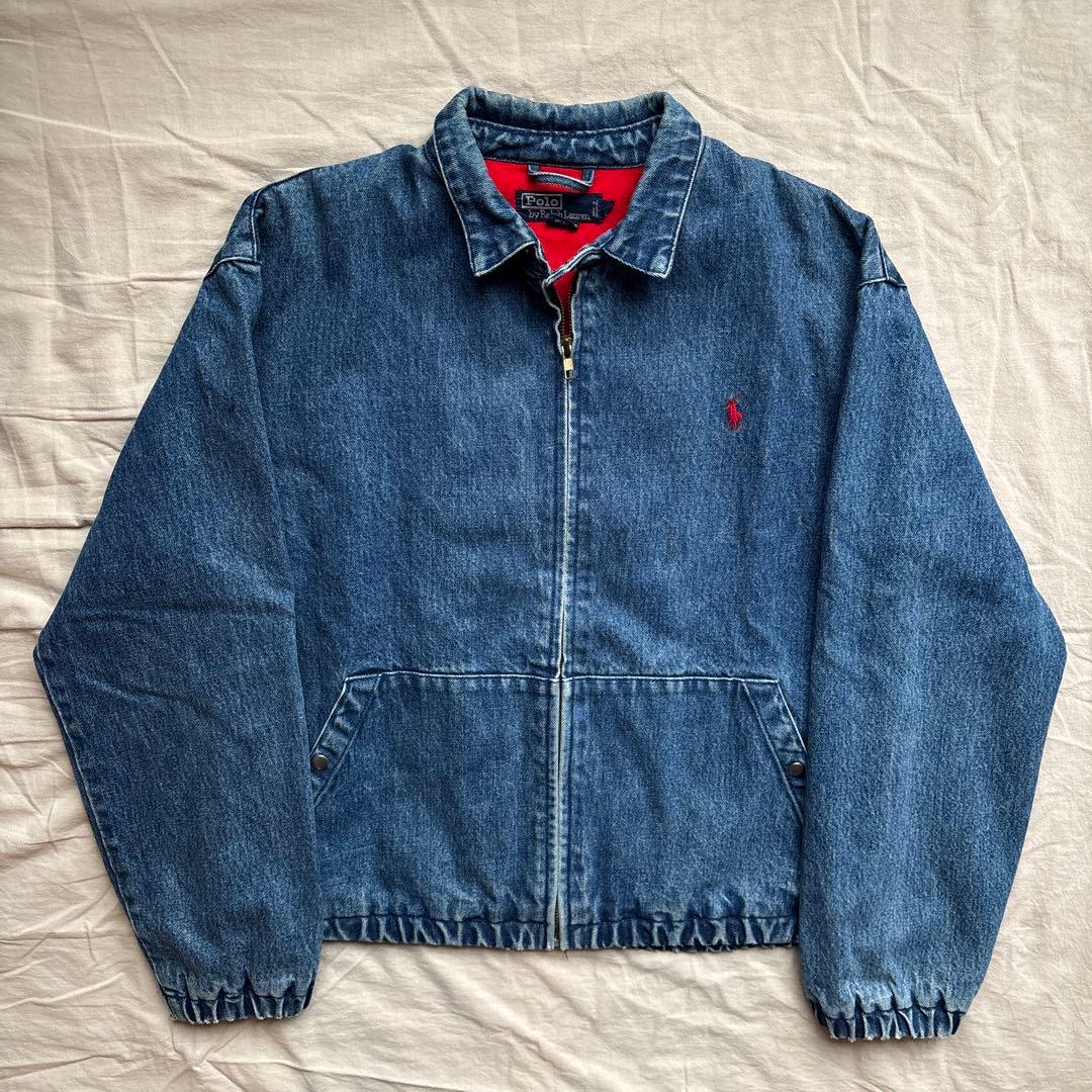 【90s】Ralph Lauren デニム スウィングトップ 裏地 フリース