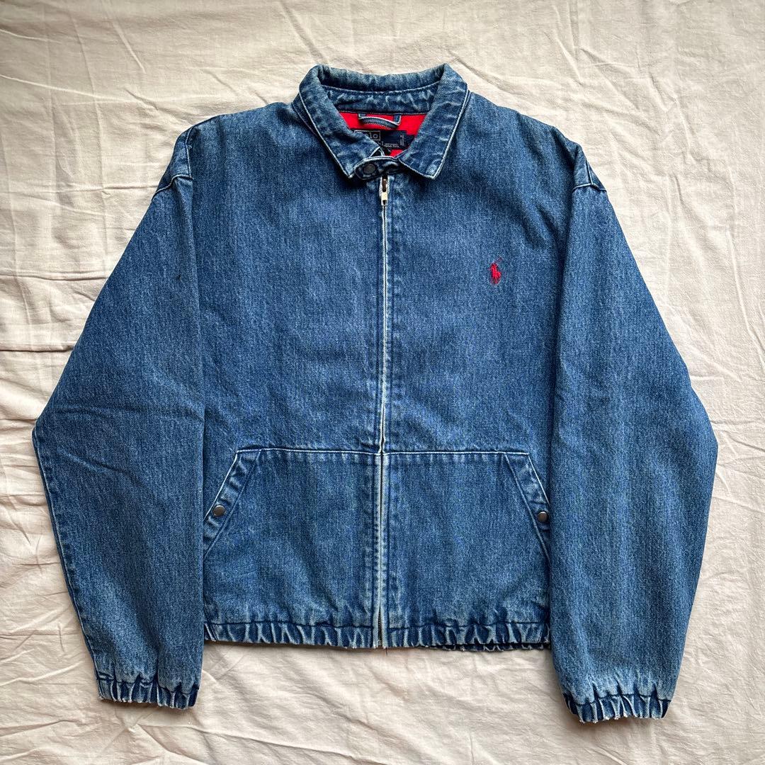 【90s】Ralph Lauren デニム スウィングトップ 裏地 フリース