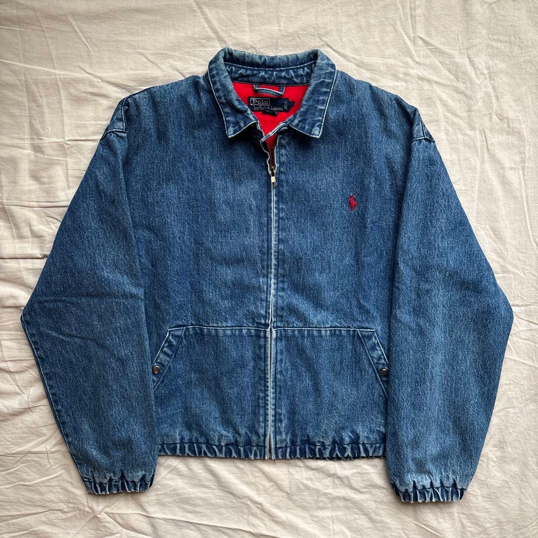 【90s】Ralph Lauren デニム スウィングトップ 裏地 フリース