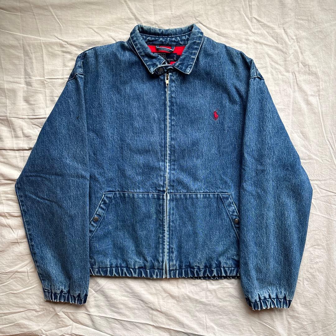 【90s】Ralph Lauren デニム スウィングトップ 裏地 フリース