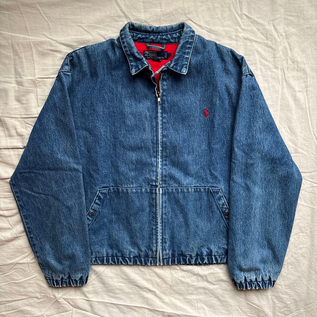 【90s】Ralph Lauren デニム スウィングトップ 裏地 フリース