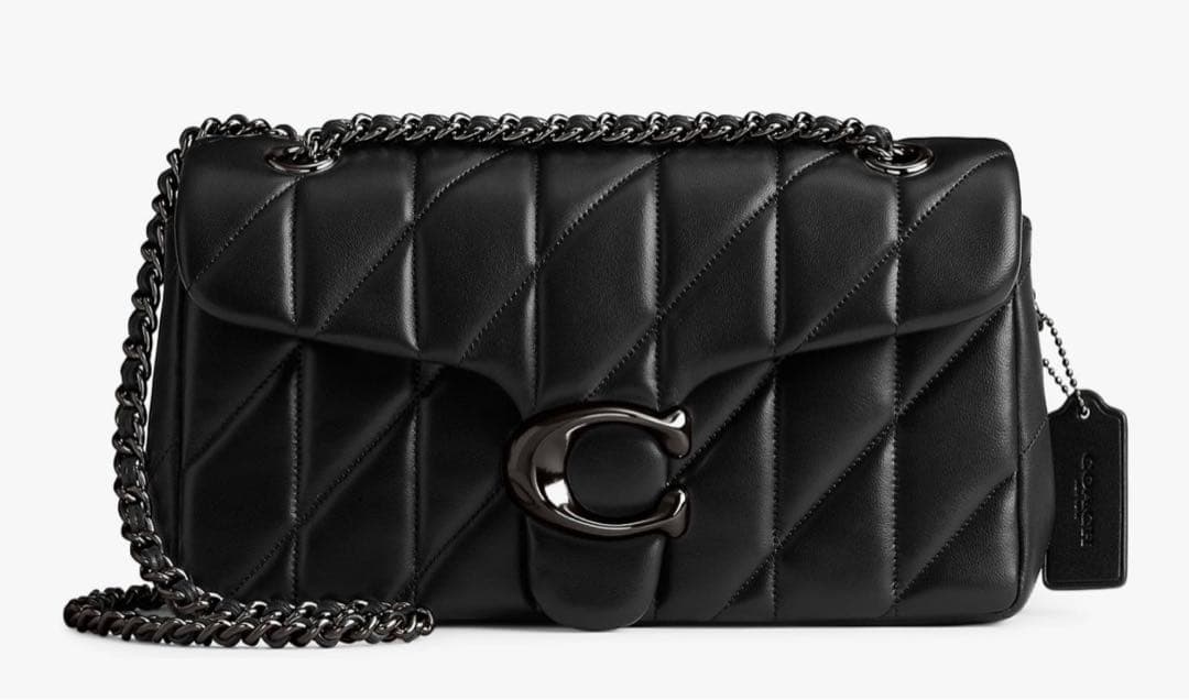 【新品】COACH タビー ショルダー バッグ 26・キルティング　ブラック金具