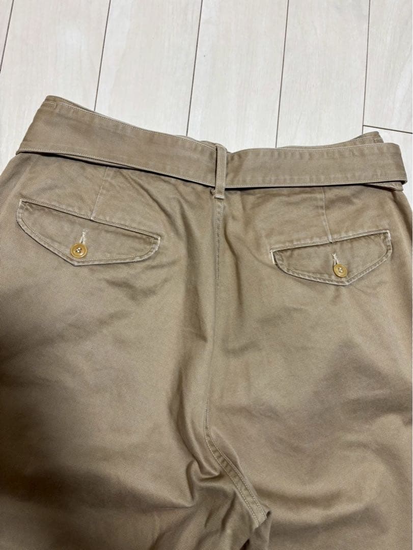 【専用】COMOLI ベルト付ワイドチノパンBELTED CHINO PANTS