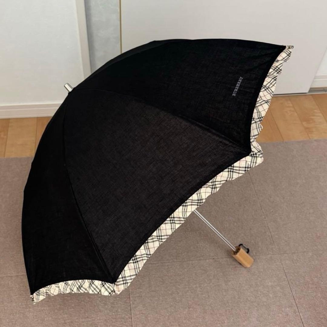 【美品】バーバリー BURBERRY ノバチェック 折り畳み傘 日傘 未使用級