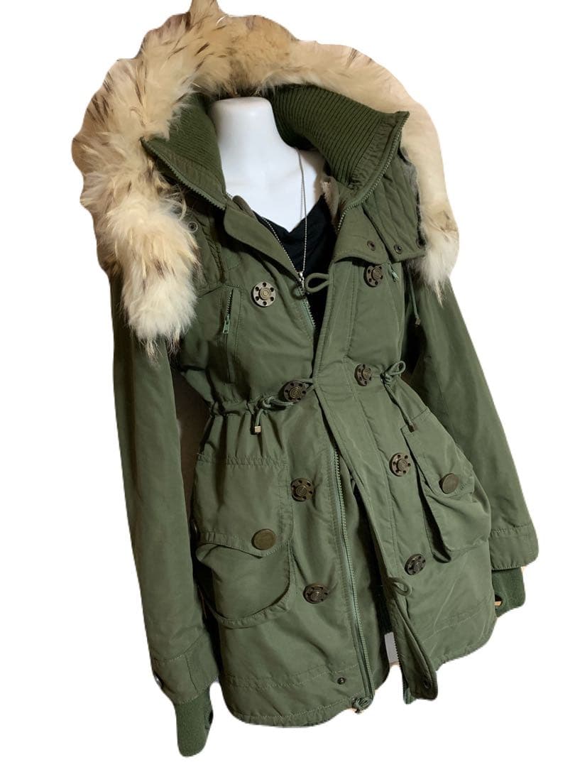 y2k 平成ギャル SLY N3B リアルファー ミリタリー モッズコート