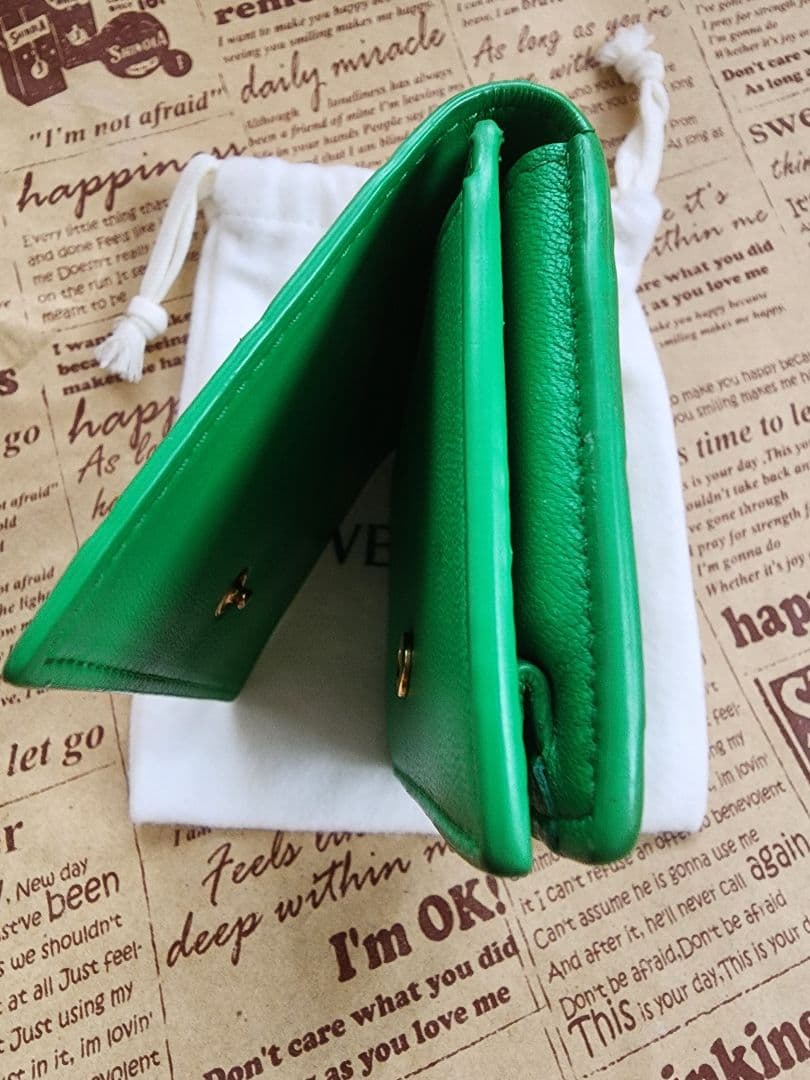 とても綺麗　現行品　ボッテガヴェネタ　編み込み　名刺入れ　カードケース 緑