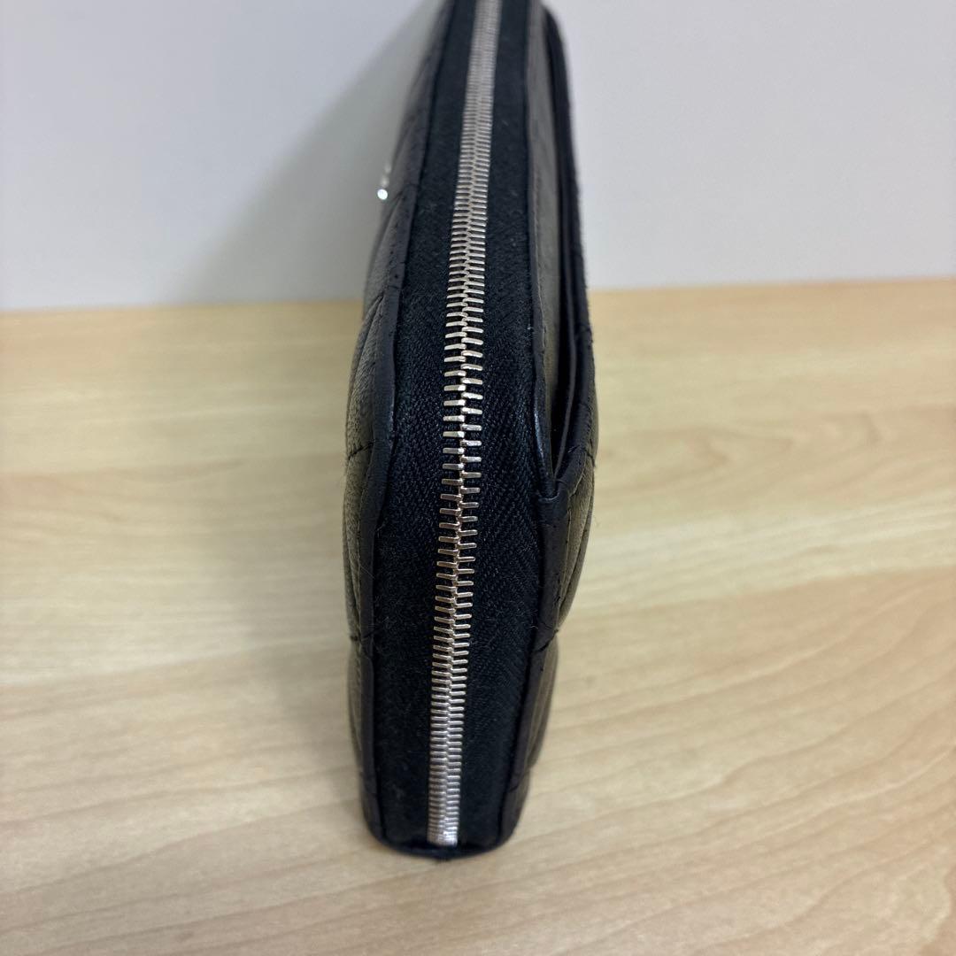 CHANEL シャネル　長財布　マトラッセ　ラムスキン　ココマーク　ブラック