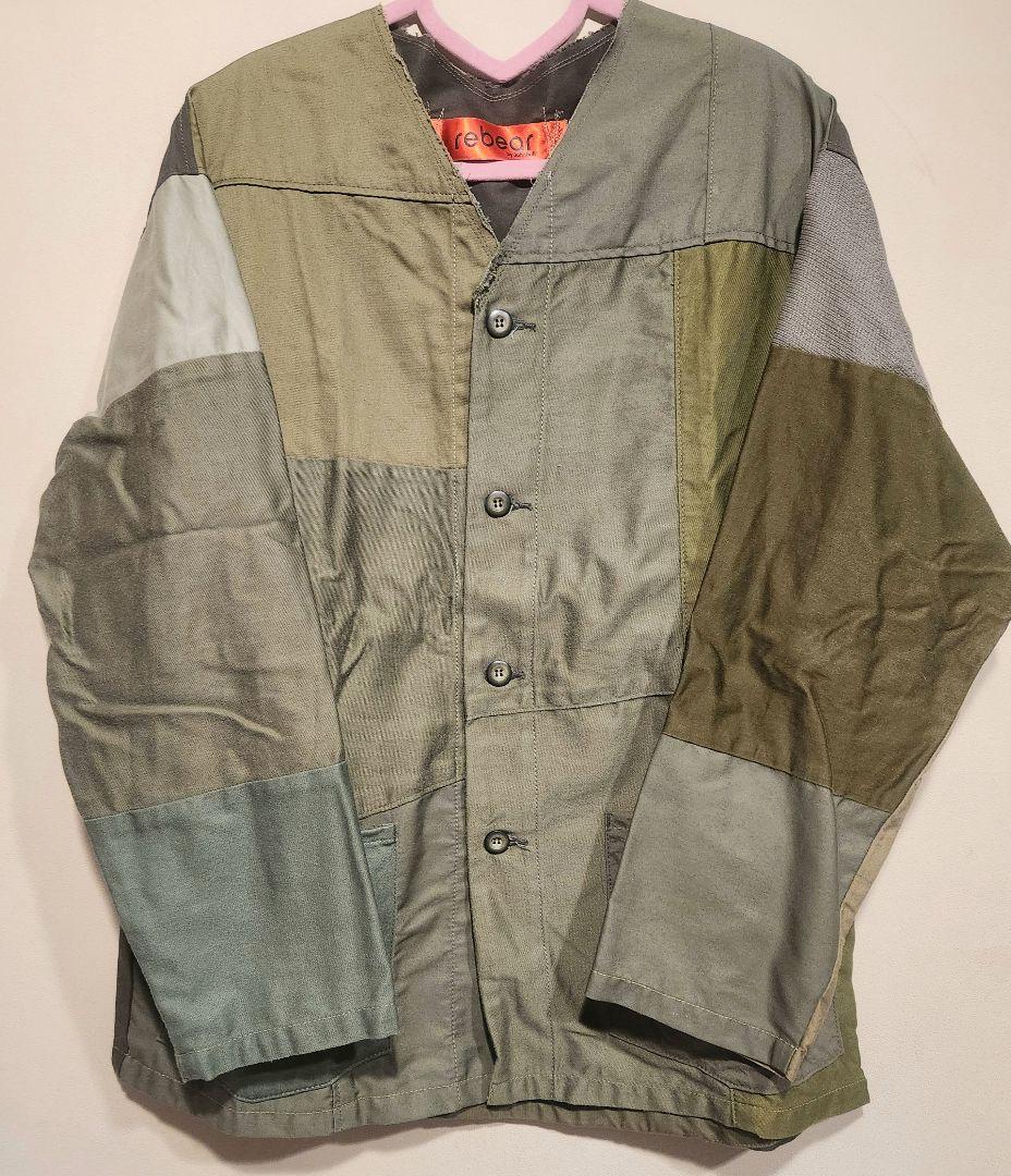 rebear by Johnbull パッチワークジャケット　ノーカラー　フリー