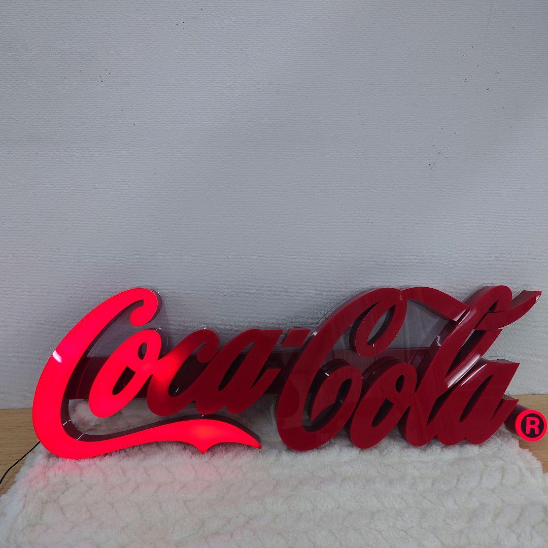 【美品】コカコーラ ＬＥＤネオンサイン レタリングサイン ネオン看板 照明