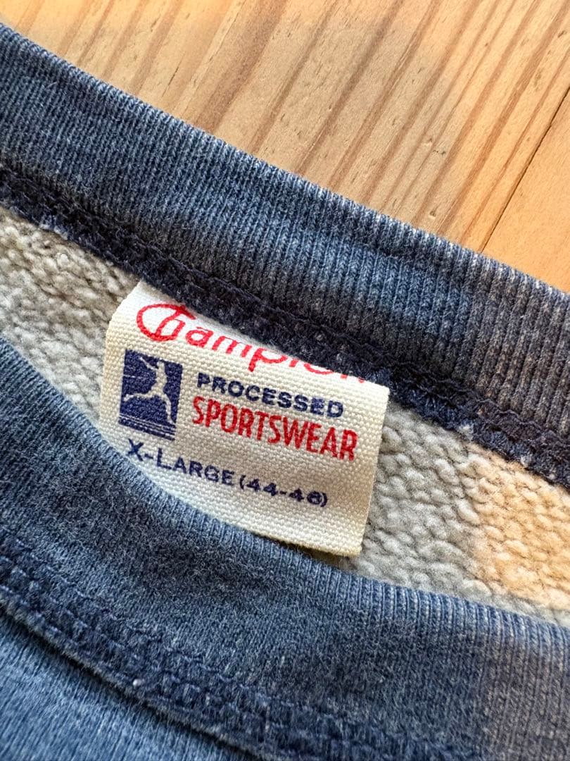 ランタグ　復刻　ビンテージ　スウェット　両面プリント　カラーフロッキー　貫通