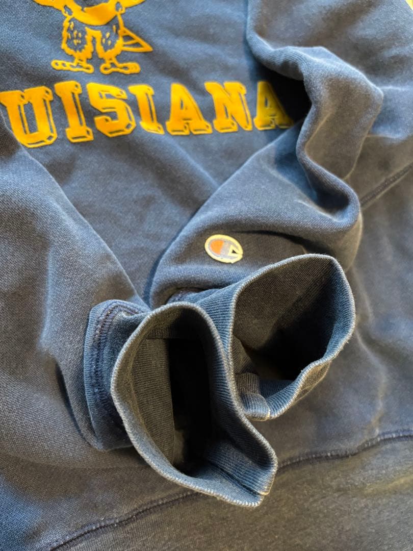 ランタグ　復刻　ビンテージ　スウェット　両面プリント　カラーフロッキー　貫通