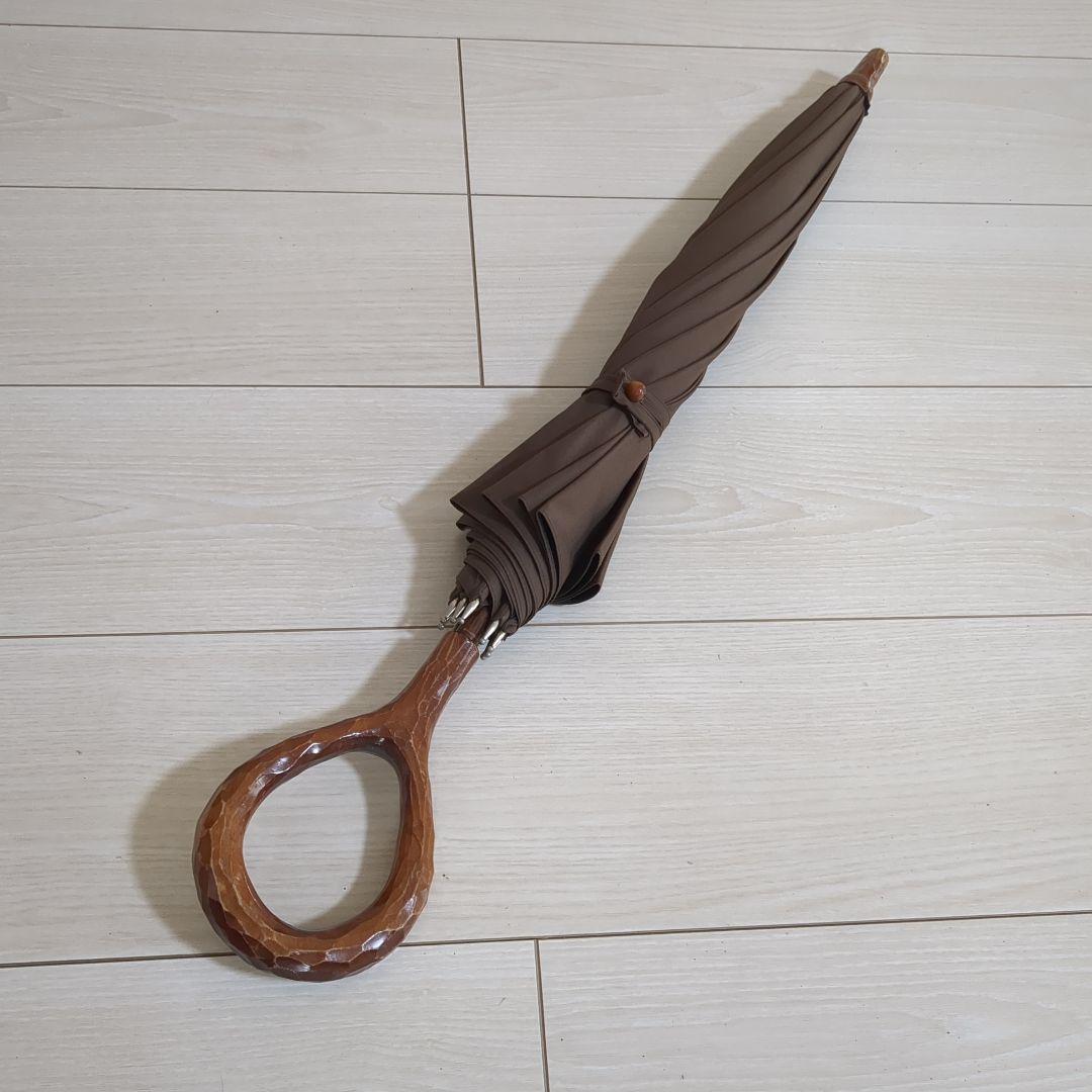 サンバリア100 長傘　S 木製ブラウン